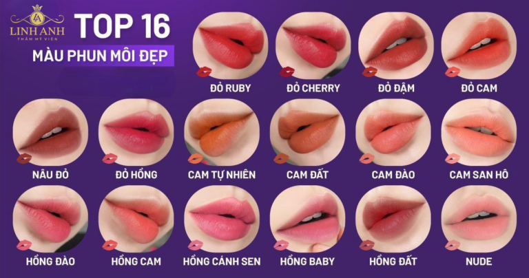 Bảng màu phun môi đẹp, nịnh môi, dẫn đầu xu hướng 2026