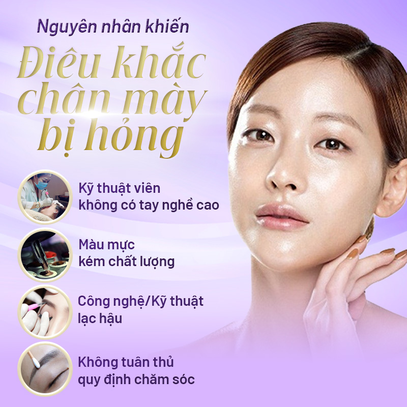 Điêu khắc lông mày hỏng và hậu quả