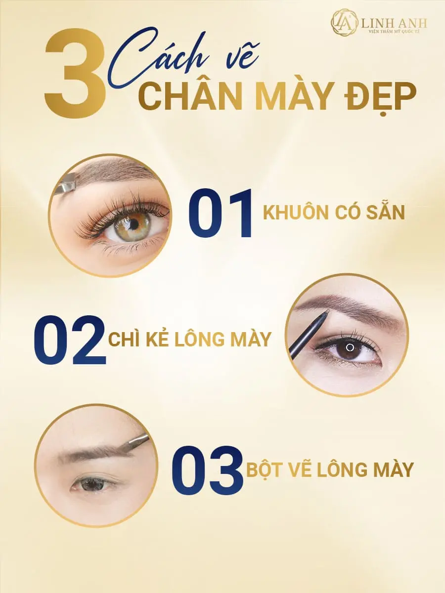 dáng chân mày ngang - Viện thẩm mỹ quốc tế Linh Anh