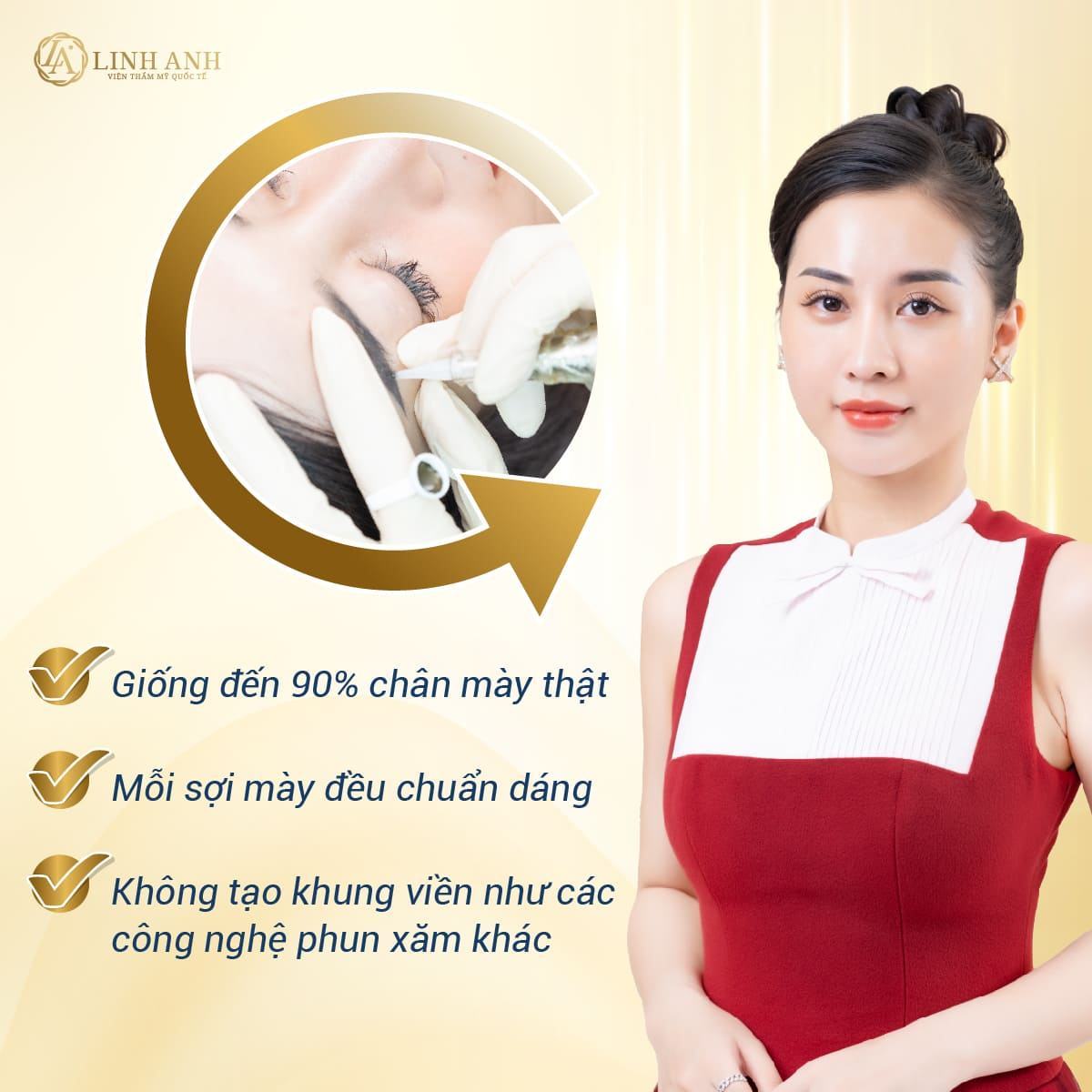 dịch vụ điêu khắc chân mày - Viện thẩm mỹ quốc tế Linh Anh