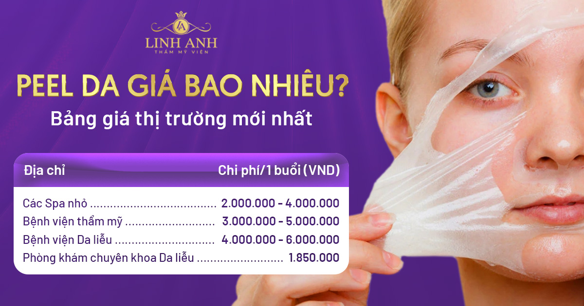 Peel da giá bao nhiêu tiền? Bảng giá chemical Peel da mới nhất