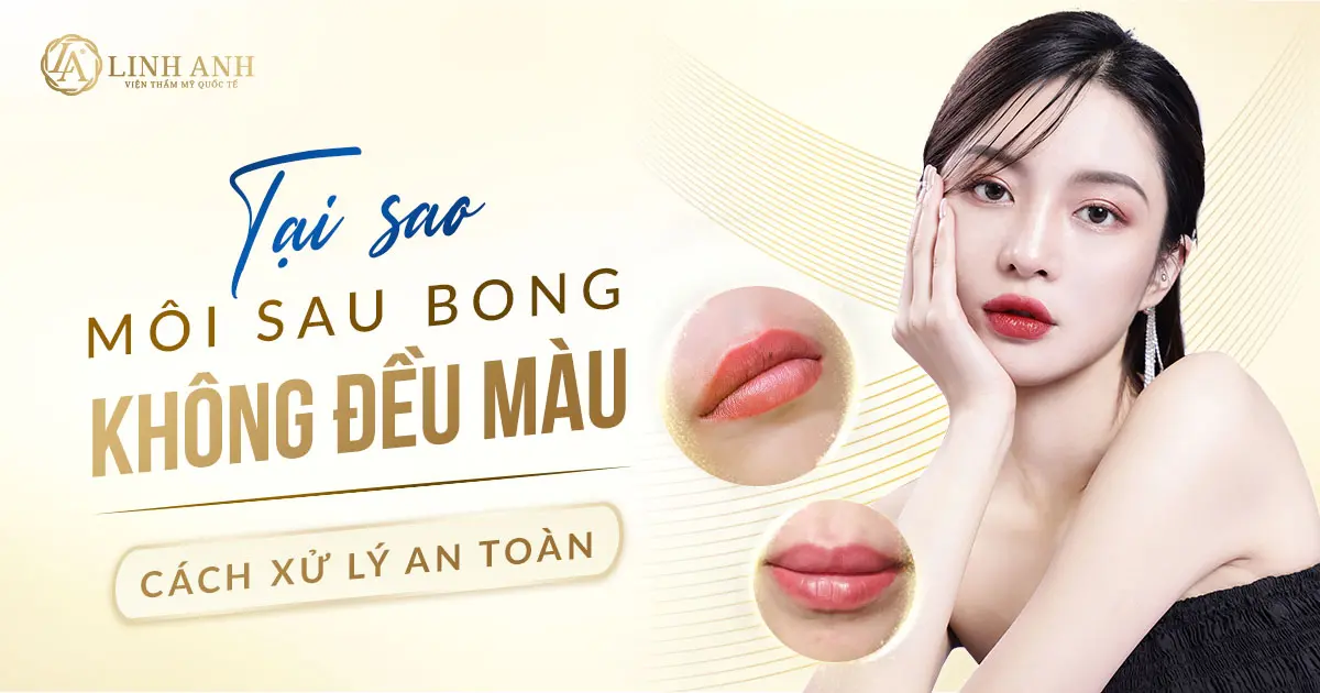 Phun môi không đều màu phải làm sao? Nguyên nhân là gì?