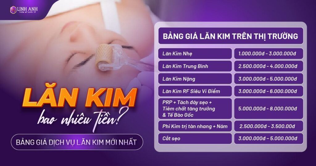 lăn kim bao nhiêu tiền - Viện thẩm mỹ quốc tế Linh Anh