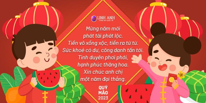 lời chúc tết - Viện thẩm mỹ quốc tế Linh Anh