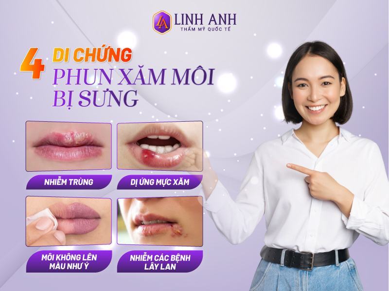Nguyên nhân và cách xử lý khi đi xăm môi về bị sưng  Nhà thuốc FPT Long  Châu