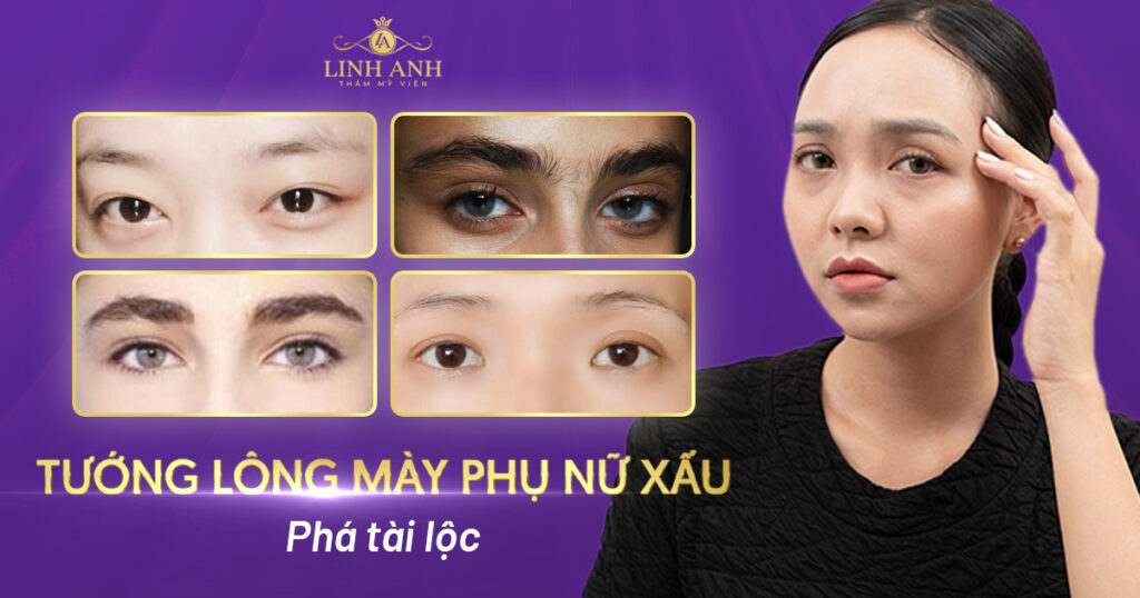 tướng lông mày phụ nữ xấu