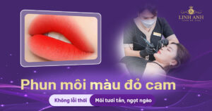 Phun môi màu đỏ cam