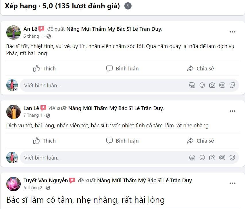 review Thẩm Mỹ Bác Sĩ Lê Trần Duy