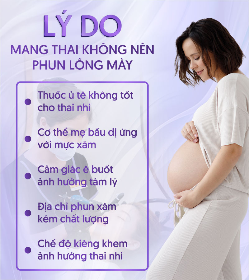 mang bầu có xăm mày được không