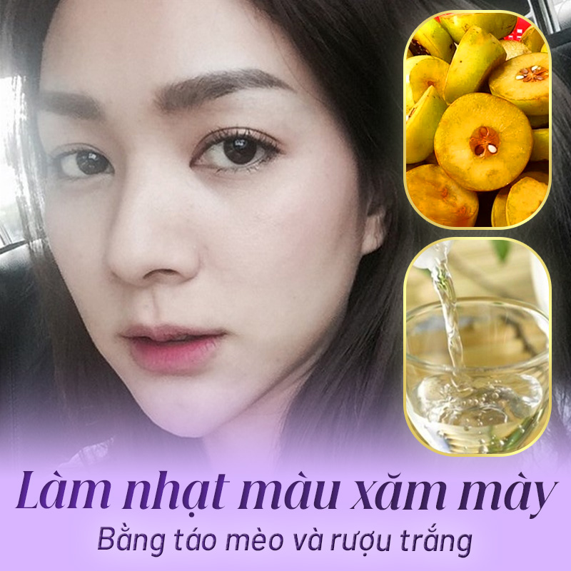 Cách làm nhạt màu lông mày tự nhiên