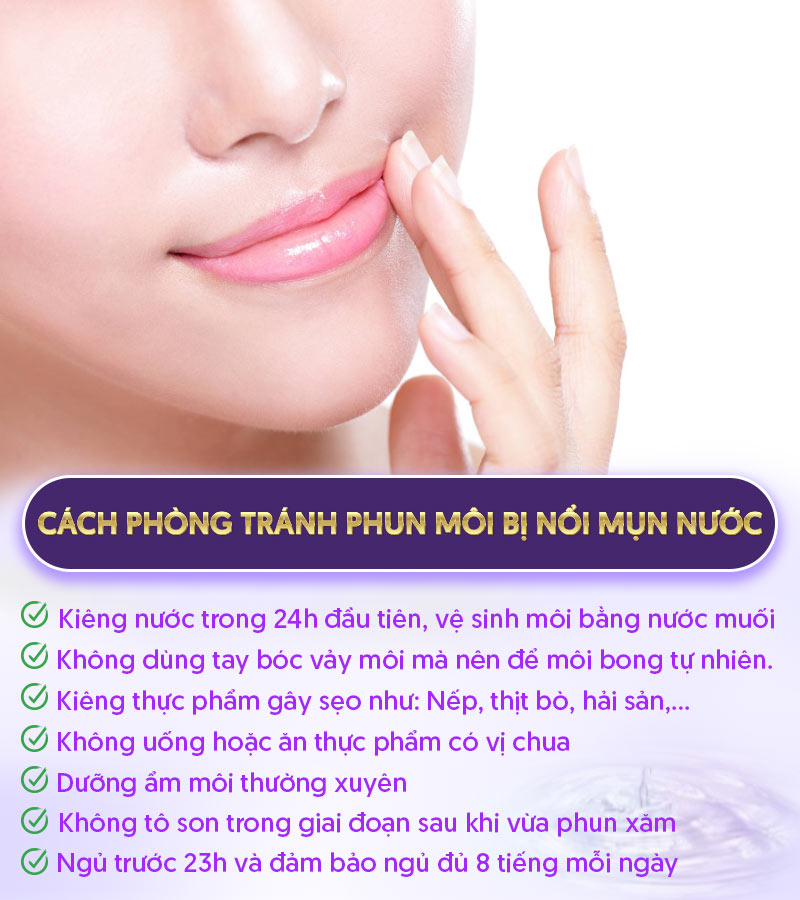 phun môi bị mụn nước bao lâu thì khỏi