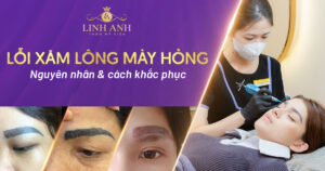 xăm lông mày hỏng