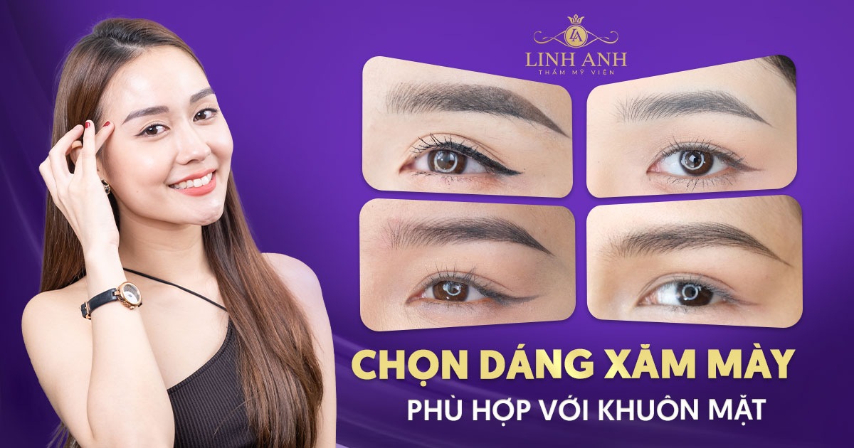 xăm lông mày phù hợp với khuôn mặt