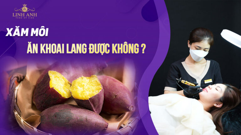 xăm môi an khoai lang được không