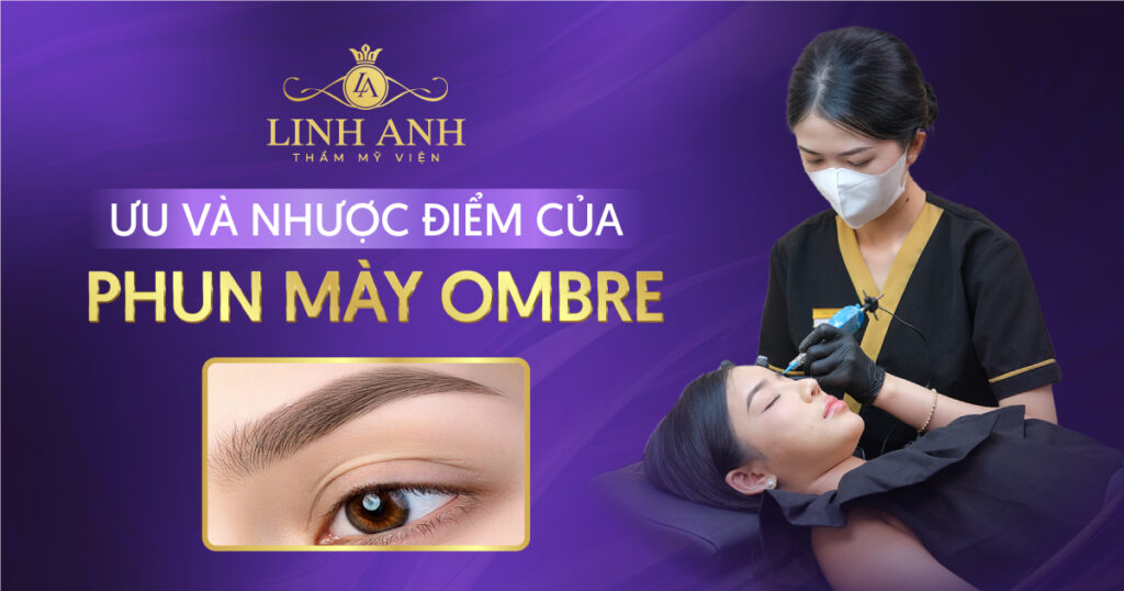 nhược điểm của phun mày ombre