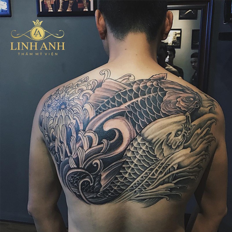 tattoo cá chép hóa rồng