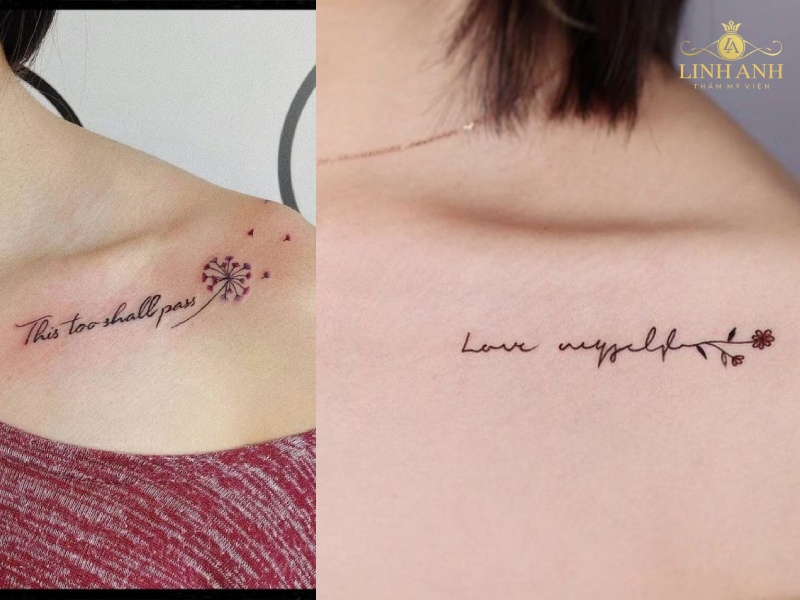tattoo chữ đẹp cho nữ ở eo