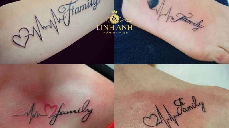 tattoo chữ mini ý nghĩa về gia đình