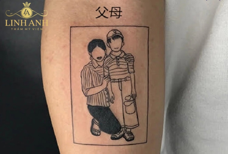 tattoo gia đình 2 người