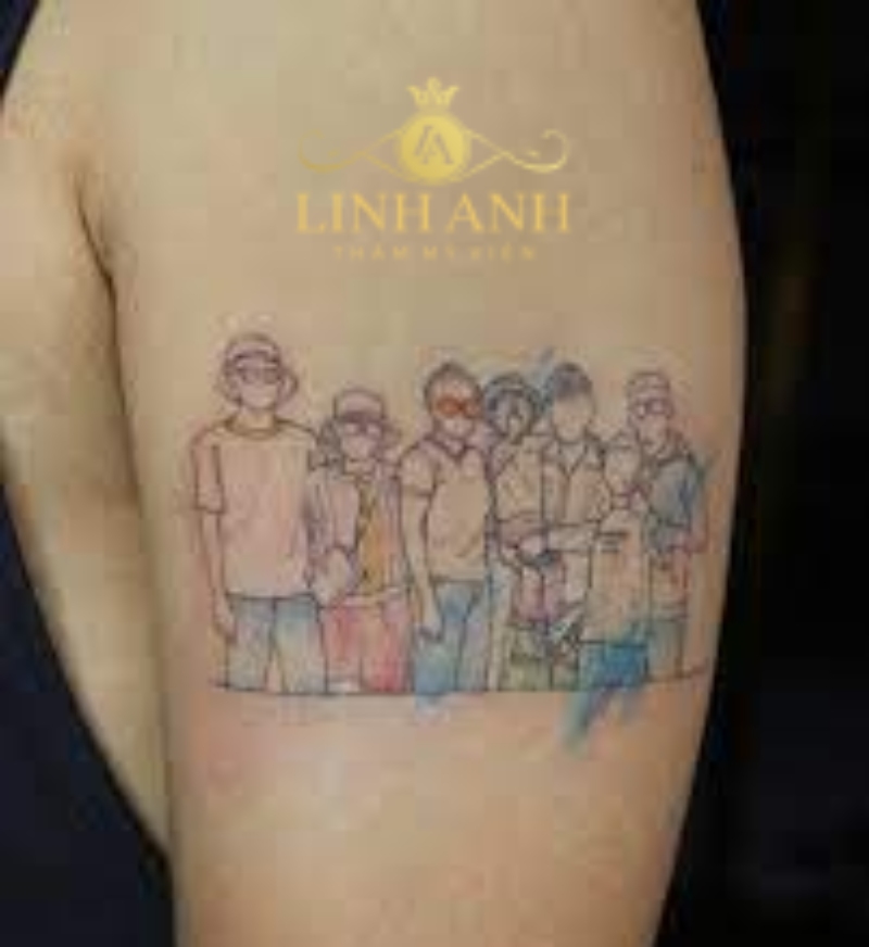 tattoo gia đình 7 người