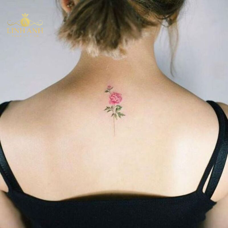 tattoo hoa mẫu đơn cho nữ đẹp