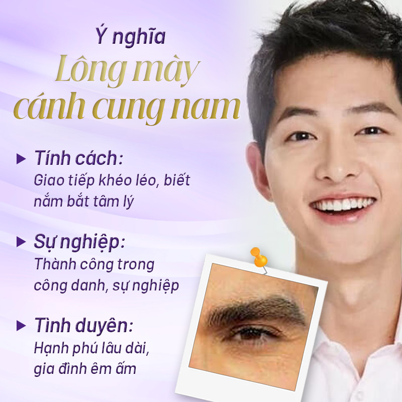 lông mày hình cánh cung nam