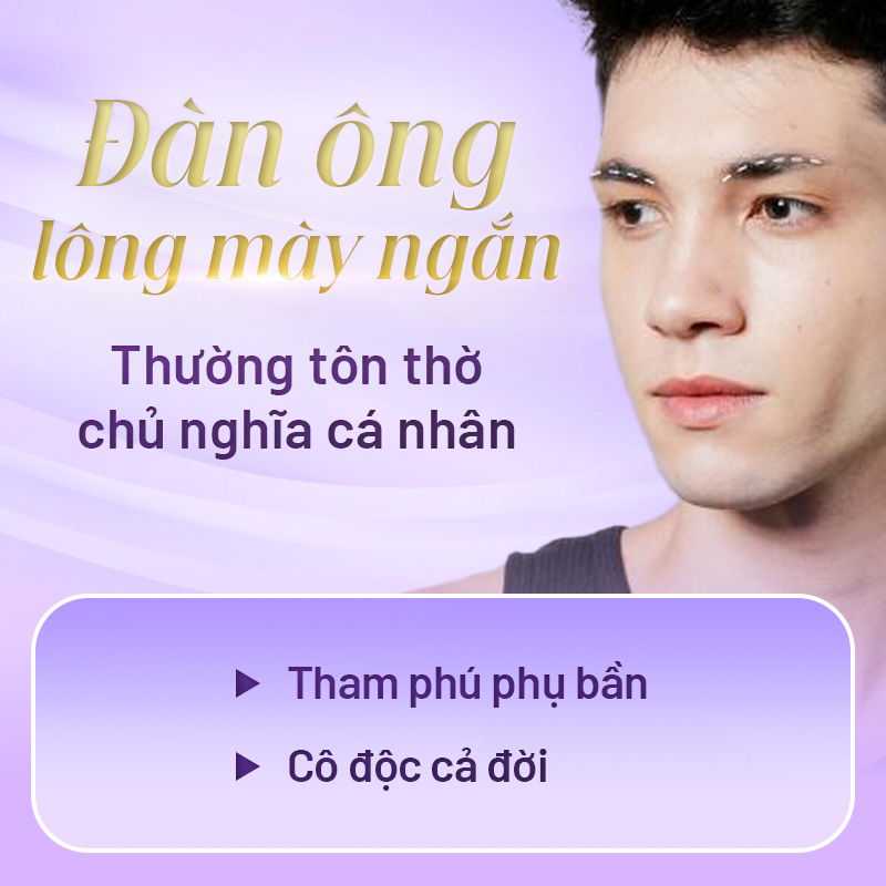 Đàn ông chân mày ngắn