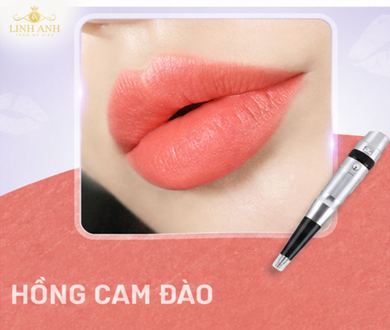 Phun môi màu hồng cam đào