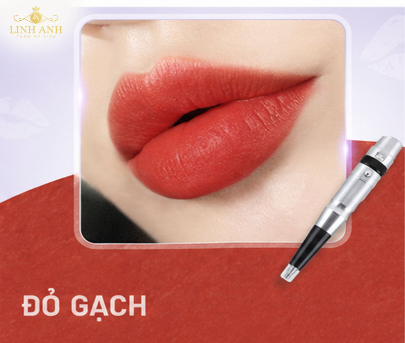 Phun môi màu đỏ gạch