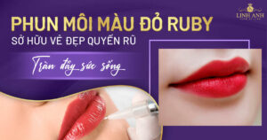 phun môi màu đỏ ruby