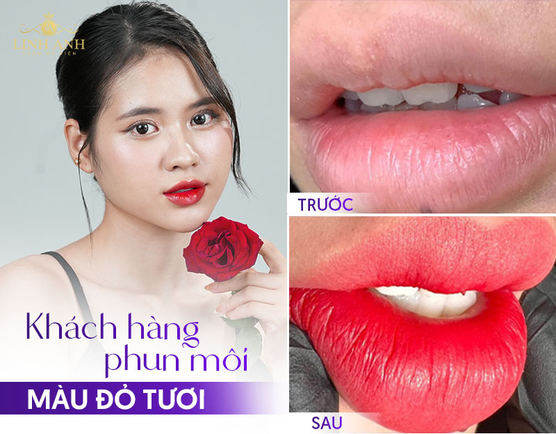 màu môi đỏ tươi