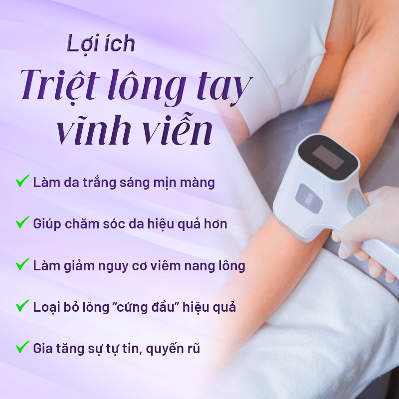 triệt lông tay an toàn