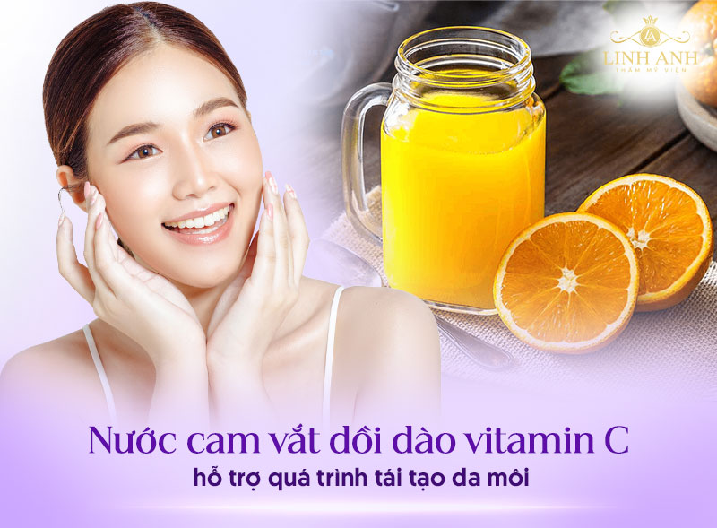 xăm môi nên uống nước gì