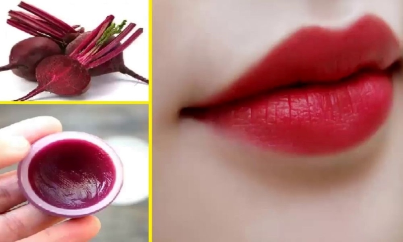 Cách làm son dưỡng hồng môi từ củ dền.