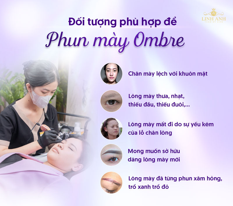 công nghệ phun mày ombre