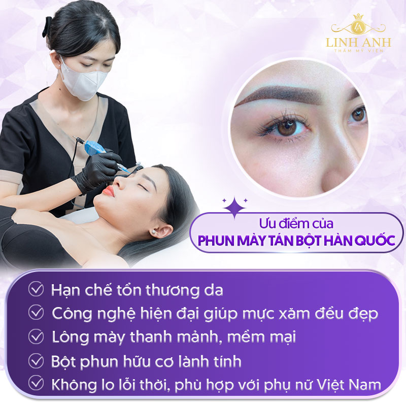 phun chân mày tán bột hàn quốc