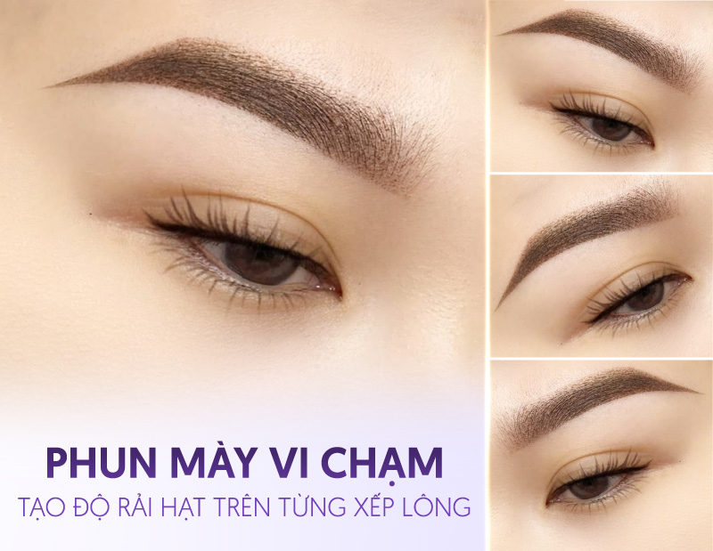 phun mày siêu vi chạm