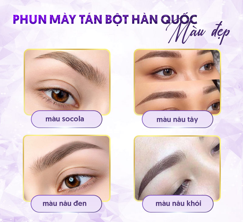 phun xăm mày tán bột hàn quốc