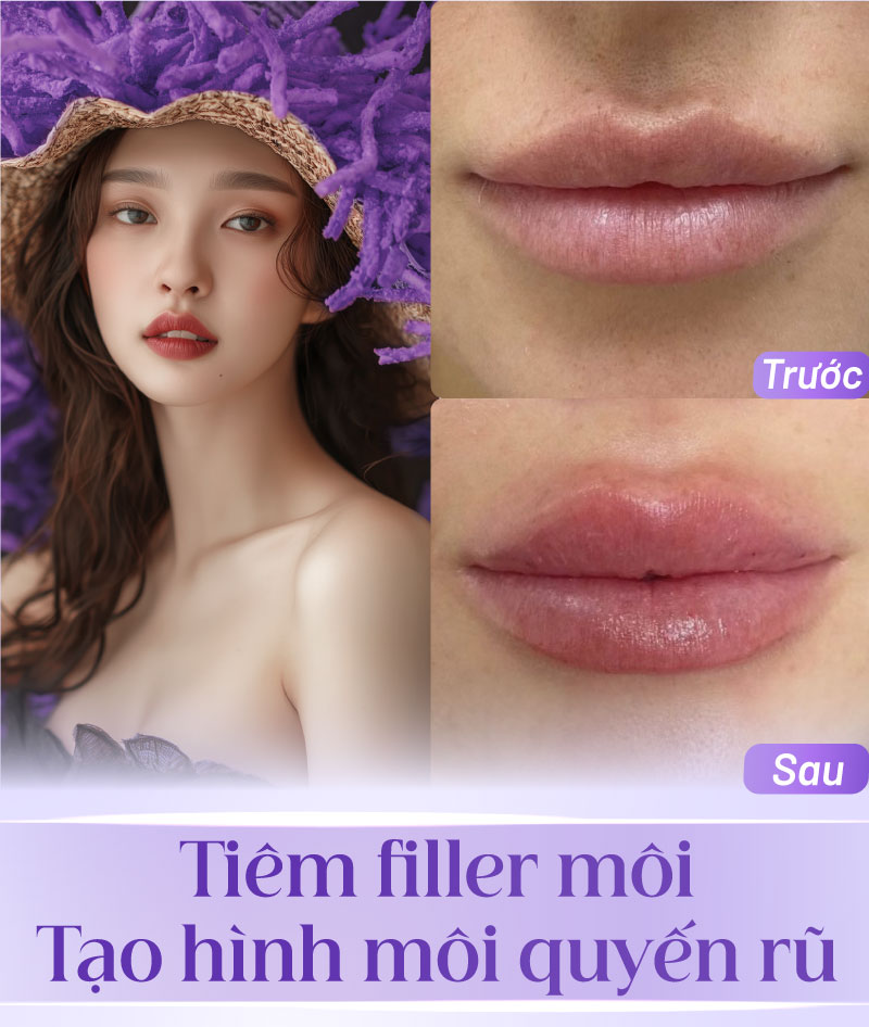 Tiêm filler môi - Tạo hình đôi môi quyến rũ tại Linh Anh.