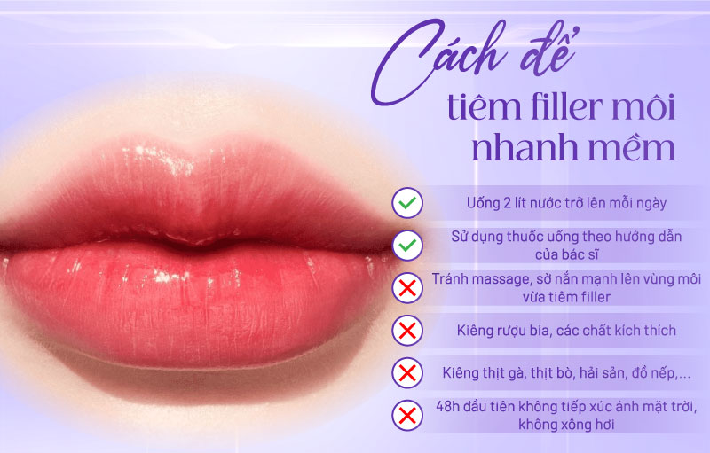 Cách để tiêm filler môi nhanh mềm