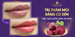 trị thâm môi bằng củ dền