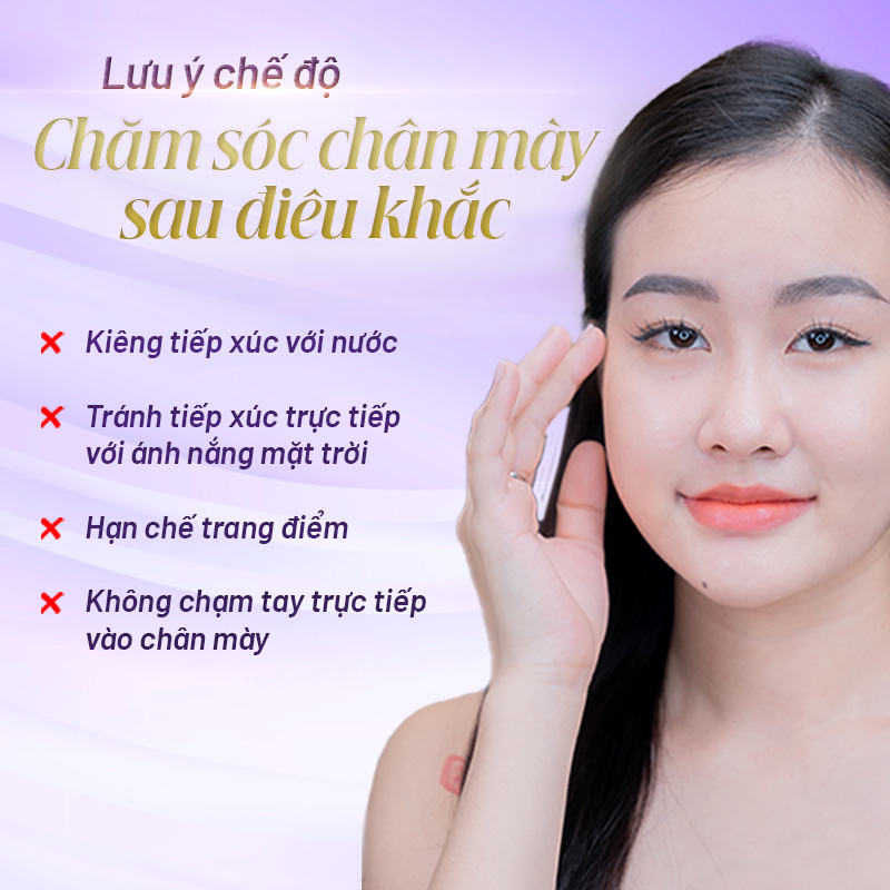 khắc chân mày kiêng gì