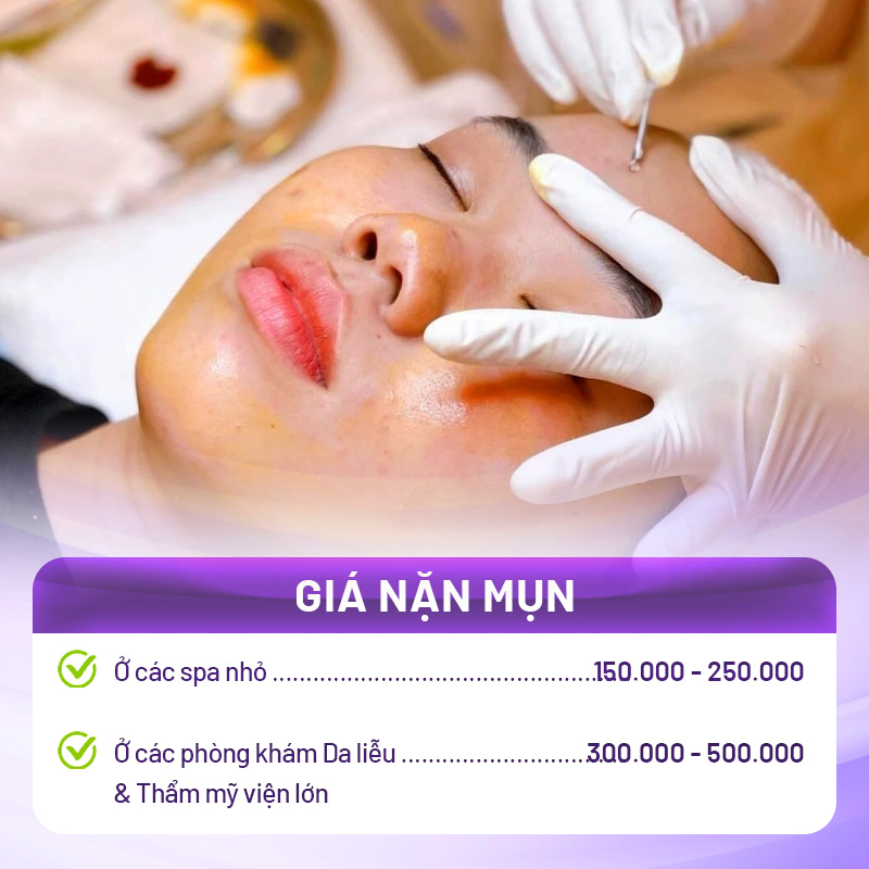 lấy nhân mụn ở spa giá bao nhiêu