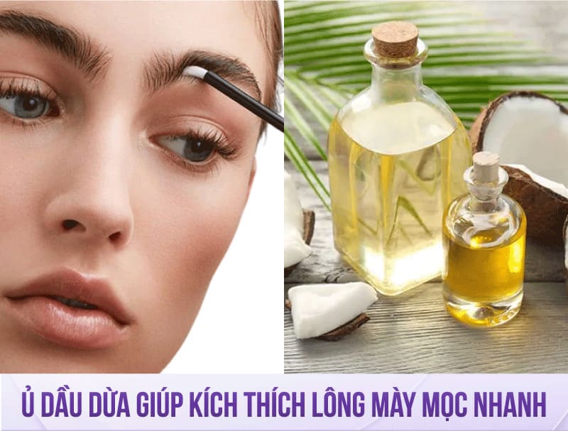 cách làm lông mày mọc nhanh trong 1 tuần bằng dầu dừa