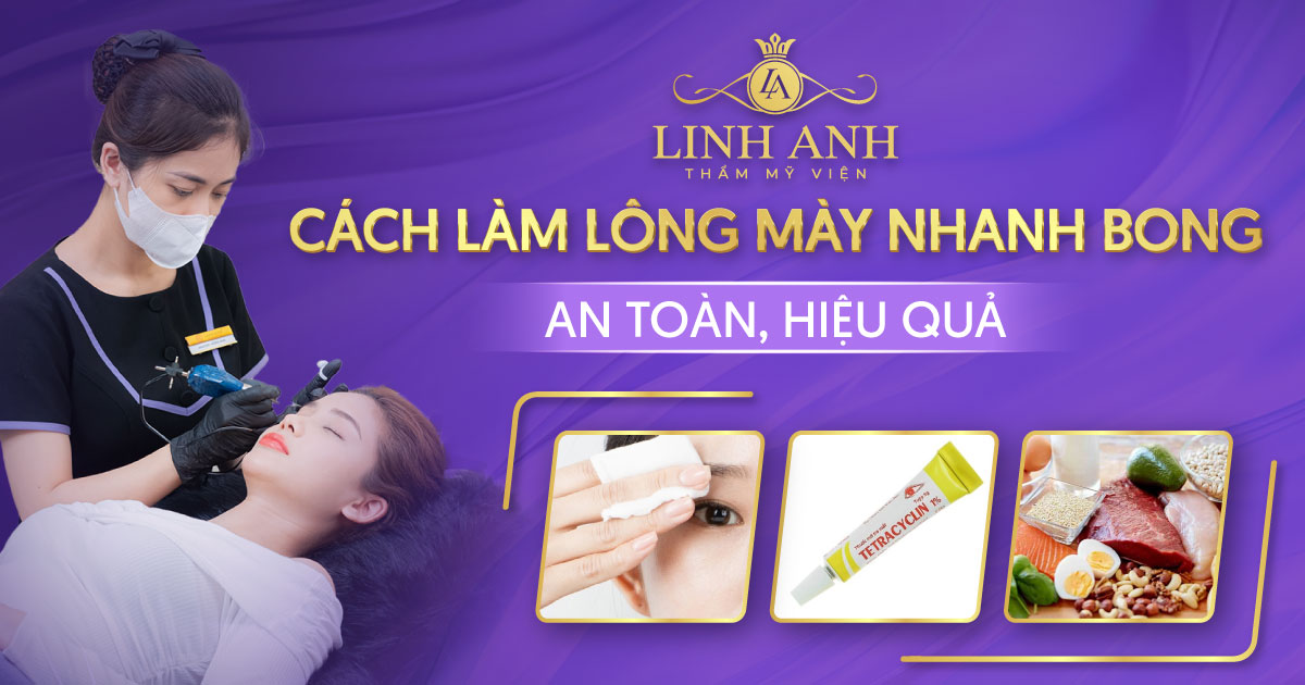 cách làm lông mày nhanh bong