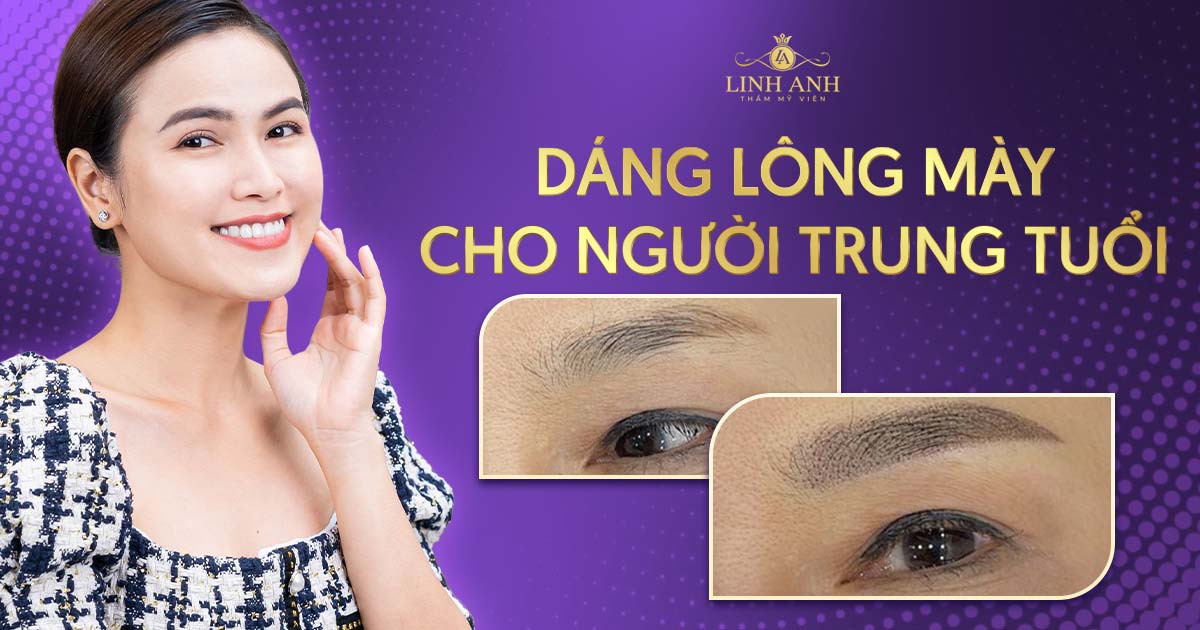 dáng lông mày cho người trung tuổi