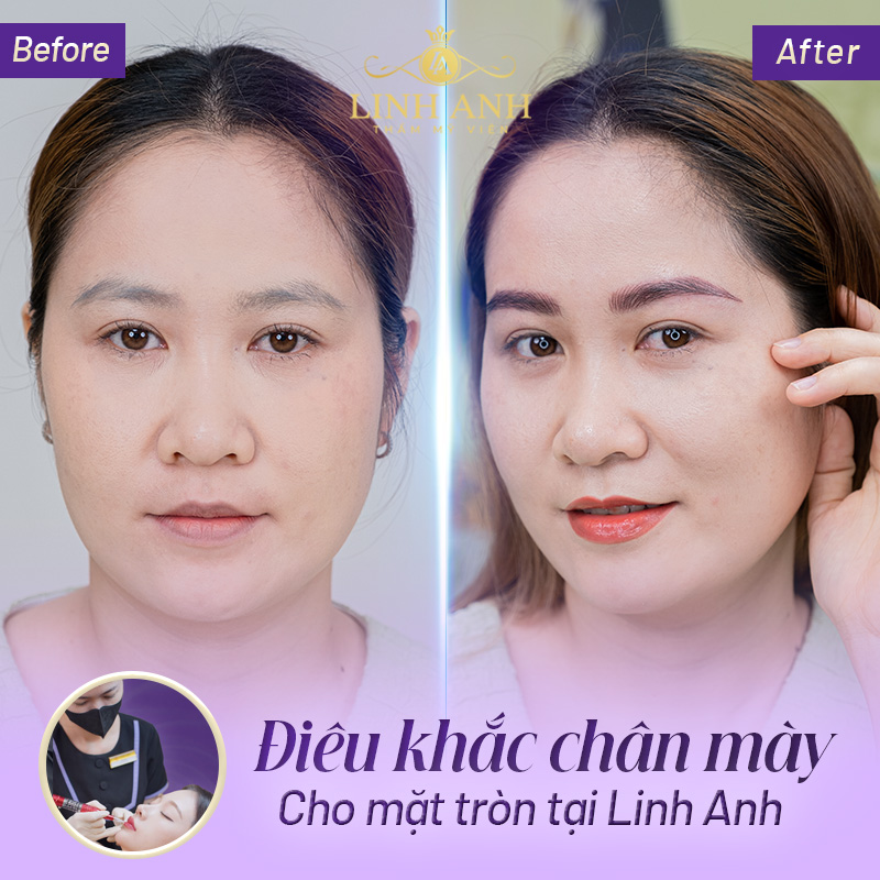 mặt tròn để lông mày kiểu gì