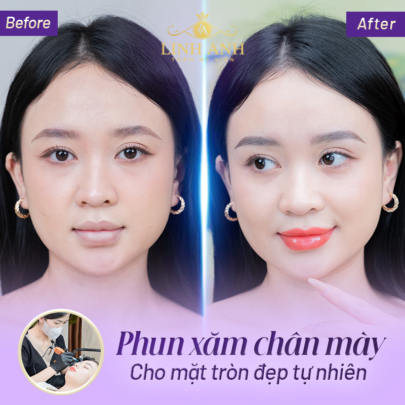 mặt tròn hợp dáng lông mày nào