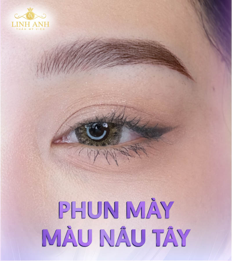 mày phun màu nâu tây