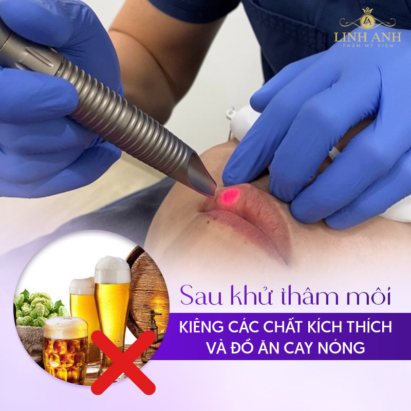 mới khử Thâm môi nên kiêng ăn gì